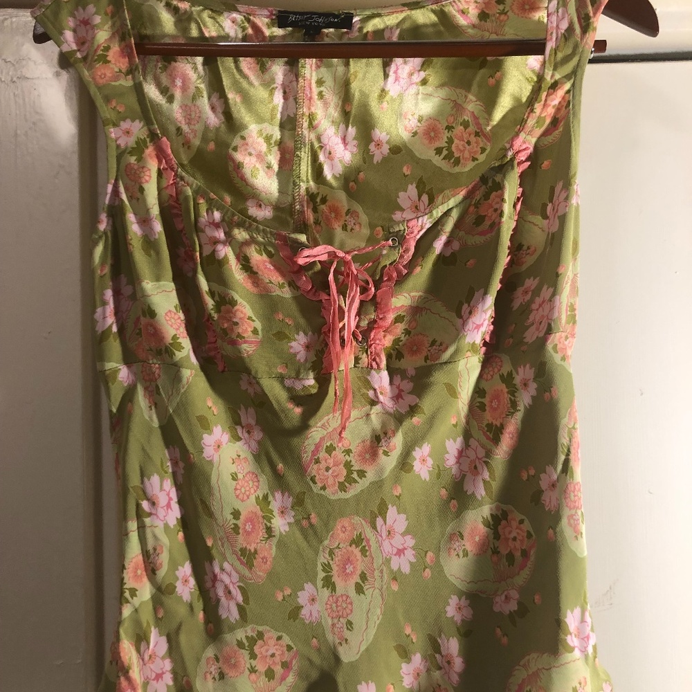 Vintage Betsey Johnson corset style tank